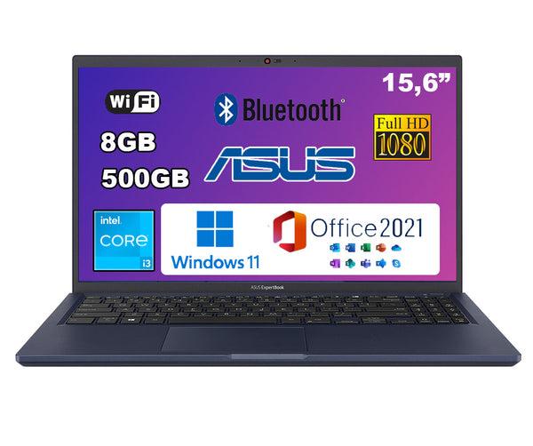 NOTEBOOK ASUS  I3-1215U 8GB RAM 500GB SSD 15.6 FHD W11 PRO OFFICE 2021