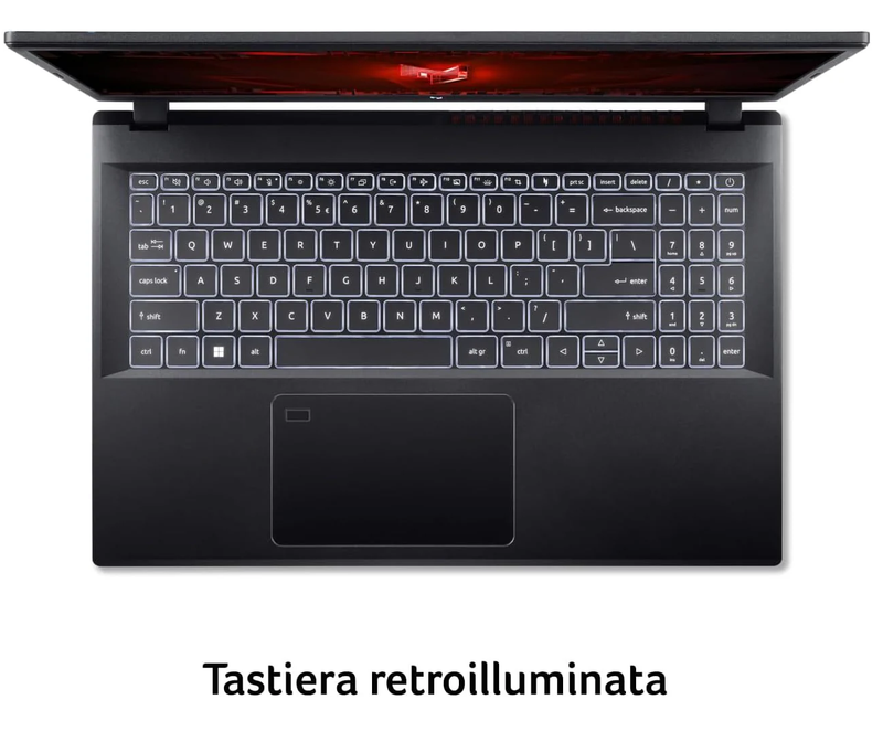 ACER NITRO V 15, NOTEBOOK GAMING, INTEL CORE I9-13900H, RAM 16GB DDR5, SSD 1TB PCI-EX, DISPLAY 15.6" FULLHD IPS 165HZ, NVIDIA GEFORCE RTX 4060 8GB GDDR6, WI-FI 6, THUNDERBOLT 4.0, TASTIERA RETROILLUMINATA, WINDOWS 11. PN:NH.QQEET.00L