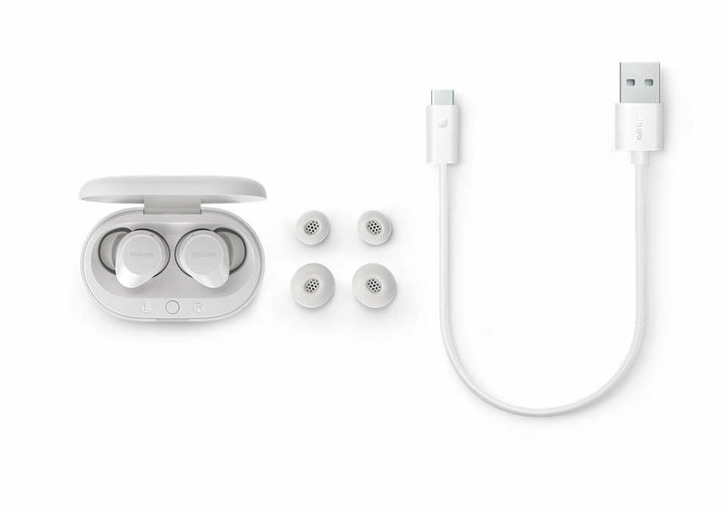 AURICOLARE BLUETOOTH PHILIPS TWS IN EAR WHITE TAT1209WT