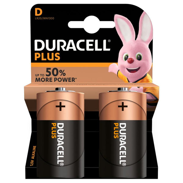 BATTERIA TORCIA DURACELL PLUS (D) MN1300 POWER DURALOCK BLISTER 2PZ