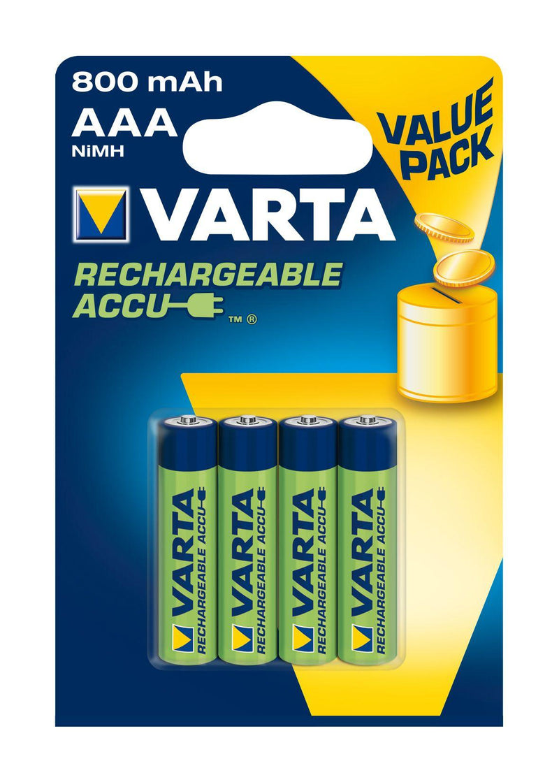 BATTERIA MINISTILO RICARICABILE 800MAH VARTA 4PZ