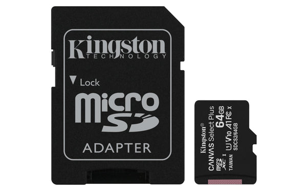 MICRO SD KINGSTON 64GB CLASS10 CANVAS SELECT PLUS SDCS2/64GB