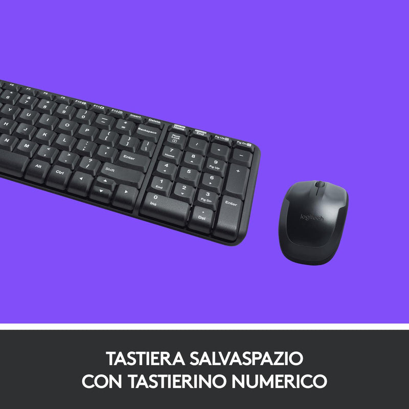 KIT TASTIERA E MOUSE WIFI MK220 LOGITECH PN:920-003721