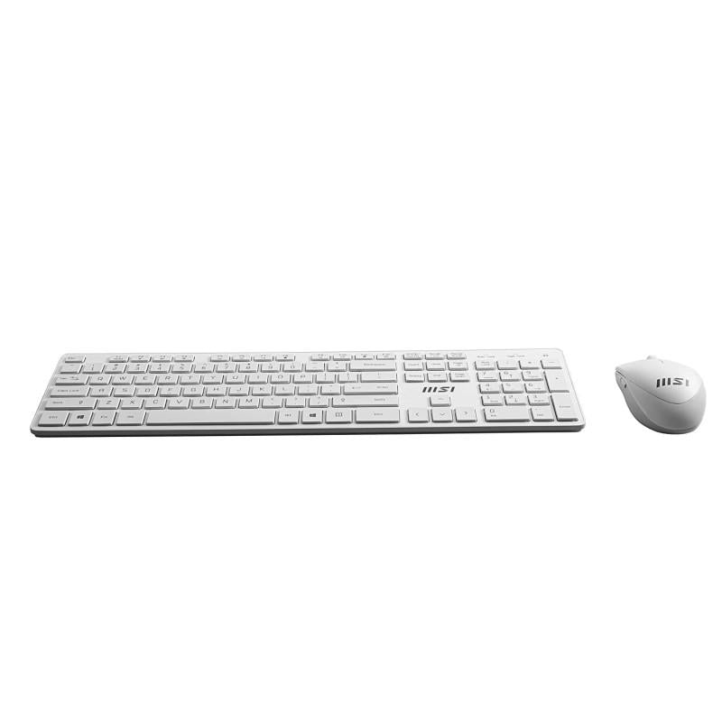 KIT TASTIERA E MOUSE USB MSI BIANCA TASTI SLIM 956-A625016-121